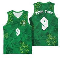 Custom Ireland Football Basketball Jersey Shamrock Celtic Geometric Sport