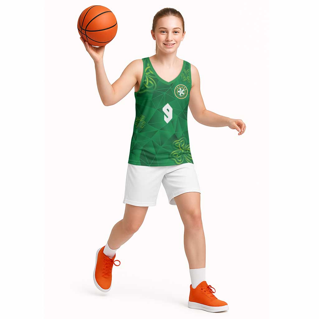 Custom Ireland Football Basketball Jersey Shamrock Celtic Geometric Sport