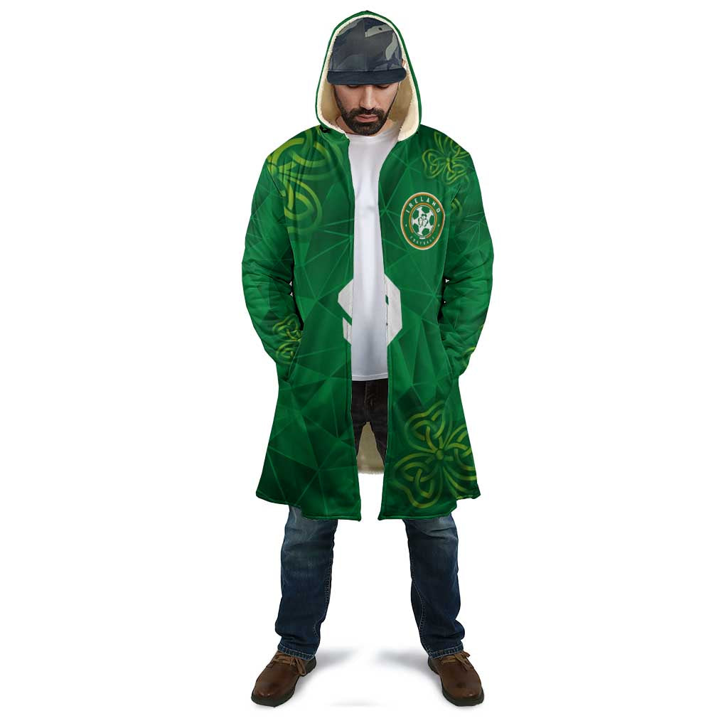 Custom Ireland Football Cloak Shamrock Celtic Geometric Sport