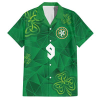 Custom Ireland Football Hawaiian Shirt Shamrock Celtic Geometric Sport