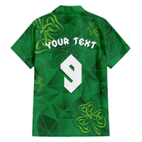 Custom Ireland Football Hawaiian Shirt Shamrock Celtic Geometric Sport