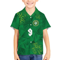 Custom Ireland Football Hawaiian Shirt Shamrock Celtic Geometric Sport