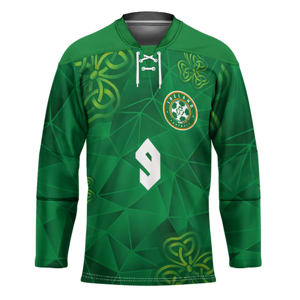 Custom Ireland Football Hockey Jersey Shamrock Celtic Geometric Sport