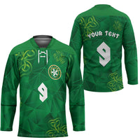 Custom Ireland Football Hockey Jersey Shamrock Celtic Geometric Sport