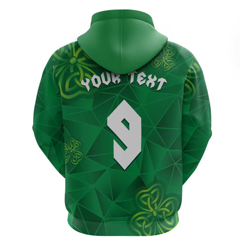 Custom Ireland Football Hoodie Shamrock Celtic Geometric Sport