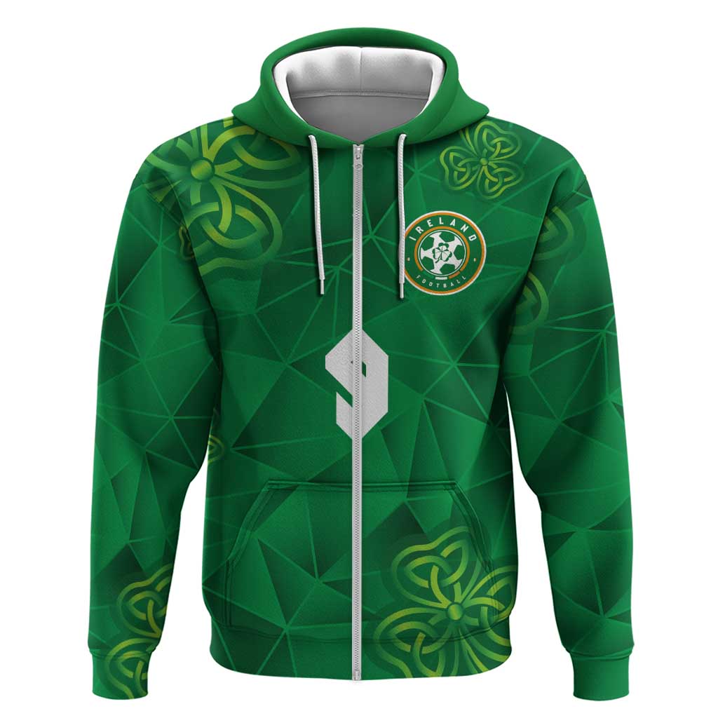 Custom Ireland Football Hoodie Shamrock Celtic Geometric Sport