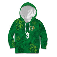Custom Ireland Football Kid Hoodie Shamrock Celtic Geometric Sport