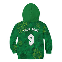 Custom Ireland Football Kid Hoodie Shamrock Celtic Geometric Sport
