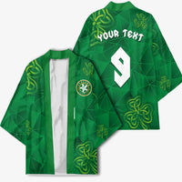 Custom Ireland Football Kimono Shamrock Celtic Geometric Sport