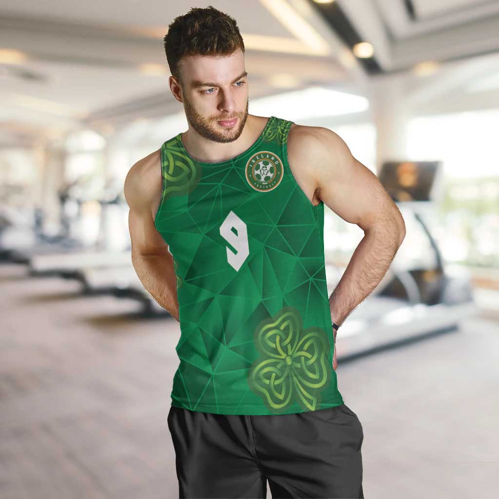 Custom Ireland Football Men Tank Top Shamrock Celtic Geometric Sport