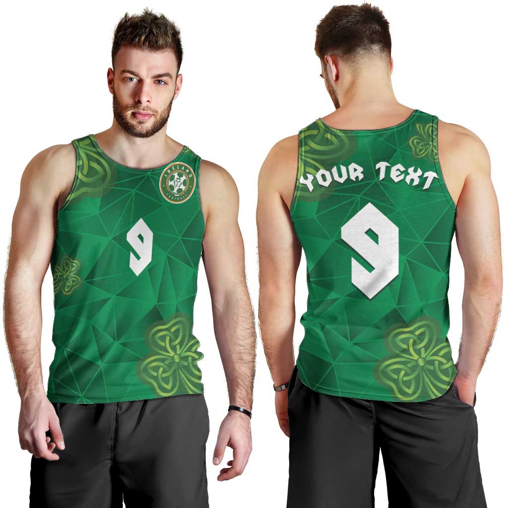 Custom Ireland Football Men Tank Top Shamrock Celtic Geometric Sport