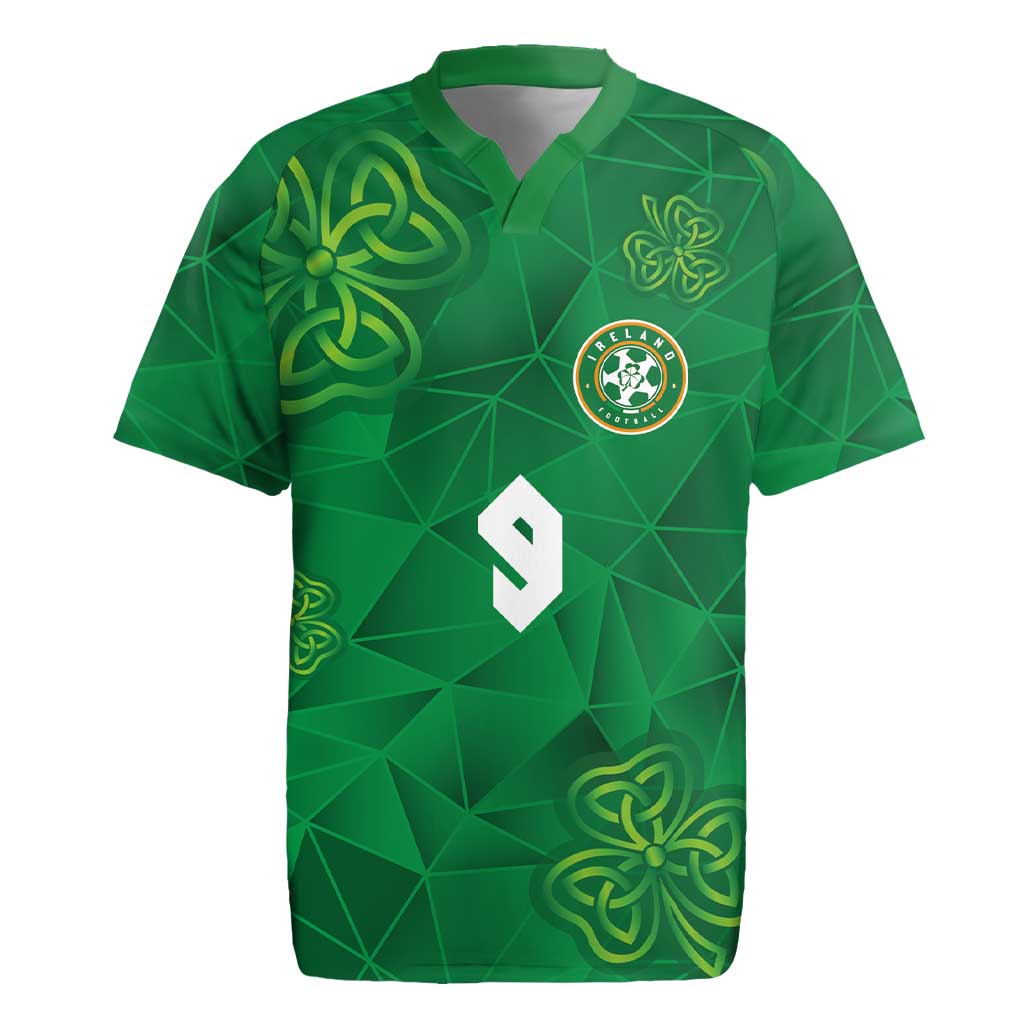 Custom Ireland Football Rugby Jersey Shamrock Celtic Geometric Sport