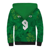 Custom Ireland Football Sherpa Hoodie Shamrock Celtic Geometric Sport