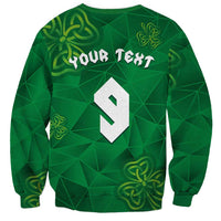 Custom Ireland Football Sweatshirt Shamrock Celtic Geometric Sport