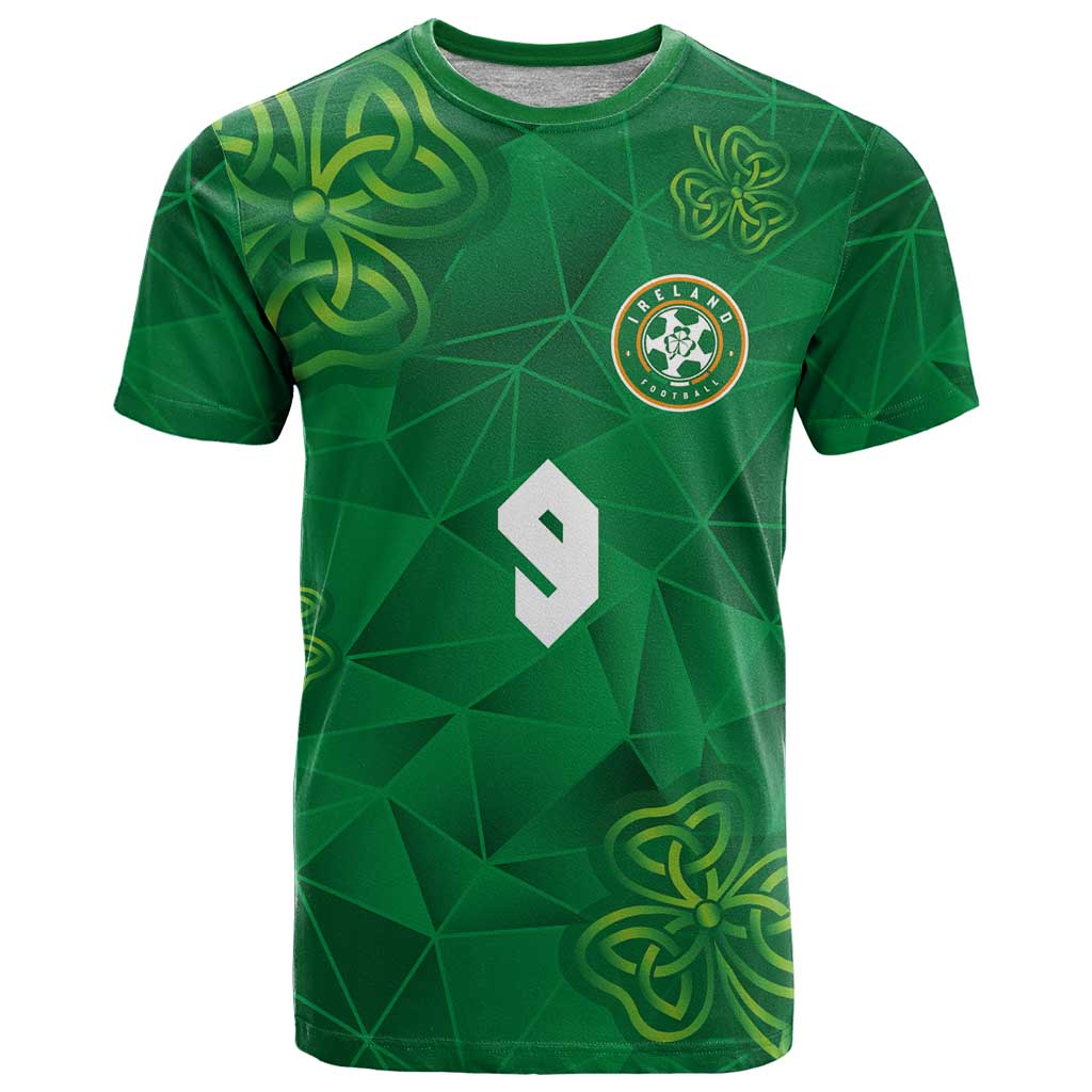 Custom Ireland Football T Shirt Shamrock Celtic Geometric Sport