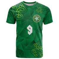 Custom Ireland Football T Shirt Shamrock Celtic Geometric Sport