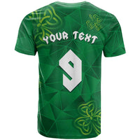 Custom Ireland Football T Shirt Shamrock Celtic Geometric Sport