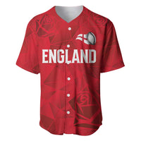 Custom England Rugby Baseball Jersey Roses Geometric Sport