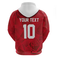 Custom England Rugby Hoodie Roses Geometric Sport