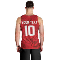 Custom England Rugby Men Tank Top Roses Geometric Sport