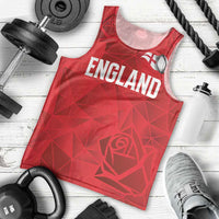 Custom England Rugby Men Tank Top Roses Geometric Sport