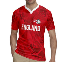 Custom England Rugby Rugby Jersey Roses Geometric Sport