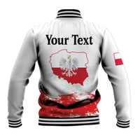 Personalized Polish National Flag Day Baseball Jacket Polska White Eagle Grunge Style