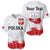 Personalized Polish National Flag Day Baseball Jersey Polska White Eagle Grunge Style