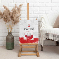 Personalized Polish National Flag Day Canvas Wall Art Polska White Eagle Grunge Style