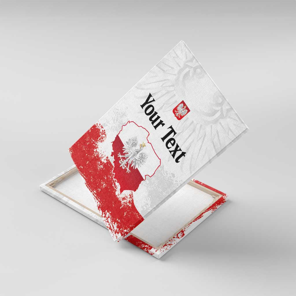 Personalized Polish National Flag Day Canvas Wall Art Polska White Eagle Grunge Style