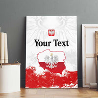 Personalized Polish National Flag Day Canvas Wall Art Polska White Eagle Grunge Style
