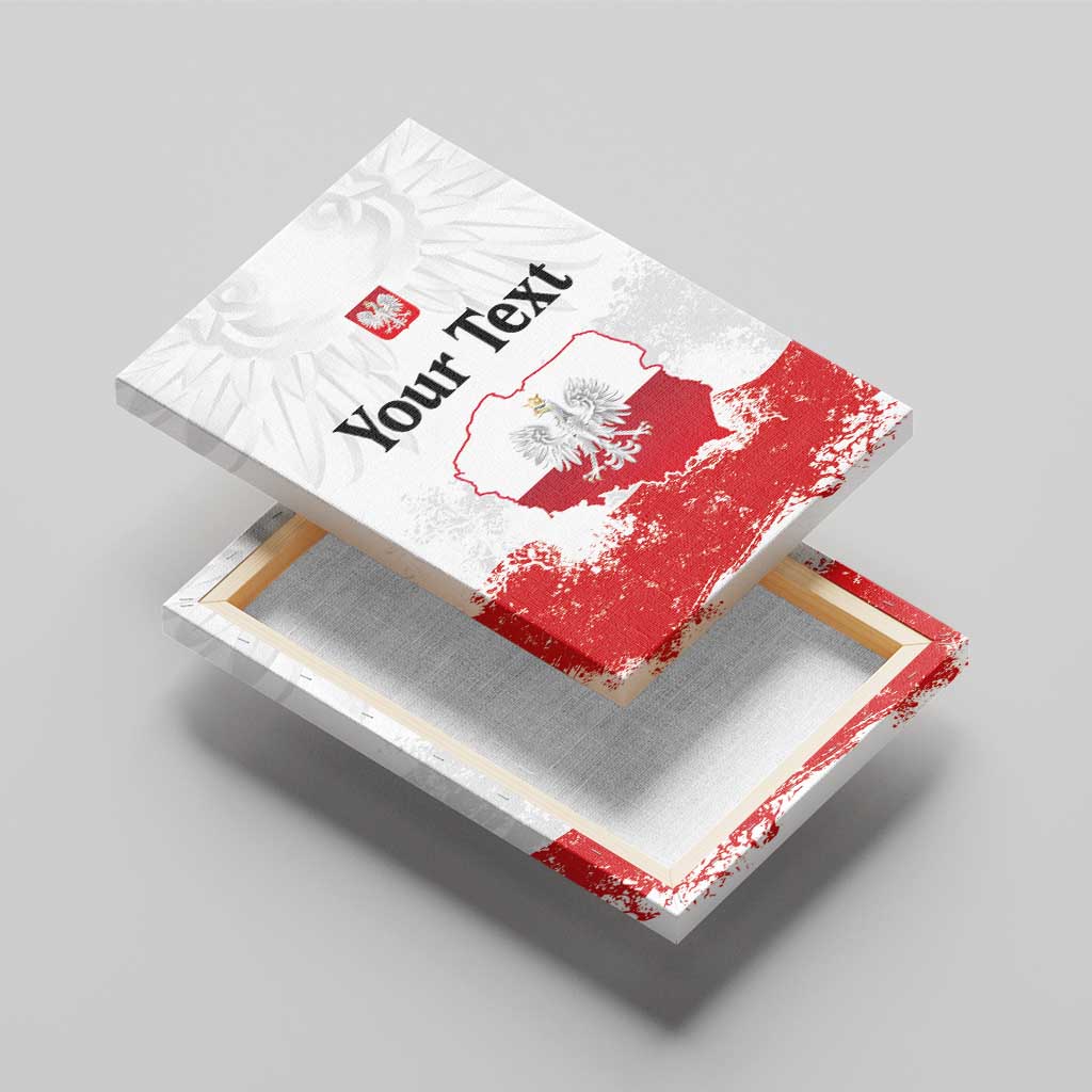 Personalized Polish National Flag Day Canvas Wall Art Polska White Eagle Grunge Style
