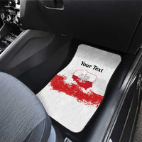 Personalized Polish National Flag Day Car Mats Polska White Eagle Grunge Style