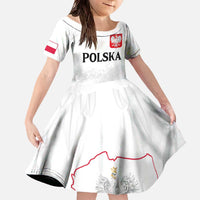 Personalized Polish National Flag Day Family Matching Off The Shoulder Long Sleeve Dress and Hawaiian Shirt Polska White Eagle Grunge Style