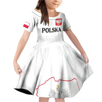 Personalized Polish National Flag Day Family Matching Off Shoulder Short Dress and Hawaiian Shirt Polska White Eagle Grunge Style