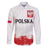 Personalized Polish National Flag Day Family Matching Puletasi and Hawaiian Shirt Polska White Eagle Grunge Style