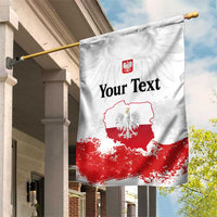 Personalized Polish National Flag Day Garden Flag Polska White Eagle Grunge Style
