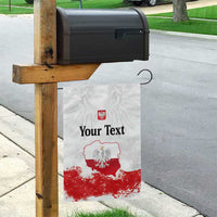 Personalized Polish National Flag Day Garden Flag Polska White Eagle Grunge Style