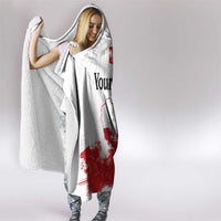 Personalized Polish National Flag Day Hooded Blanket Polska White Eagle Grunge Style