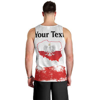 Personalized Polish National Flag Day Men Tank Top Polska White Eagle Grunge Style