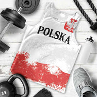Personalized Polish National Flag Day Men Tank Top Polska White Eagle Grunge Style