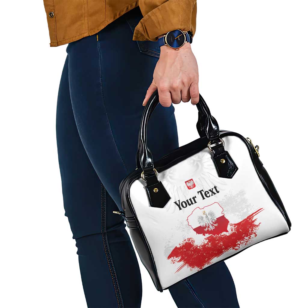 Personalized Polish National Flag Day Shoulder Handbag Polska White Eagle Grunge Style