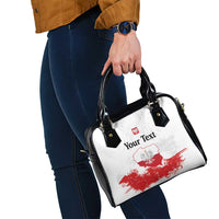 Personalized Polish National Flag Day Shoulder Handbag Polska White Eagle Grunge Style