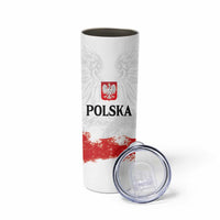 Personalized Polish National Flag Day Skinny Tumbler Polska White Eagle Grunge Style