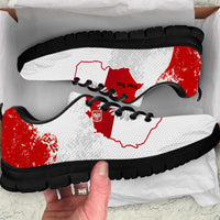 Personalized Polish National Flag Day Sneakers Polska White Eagle Grunge Style