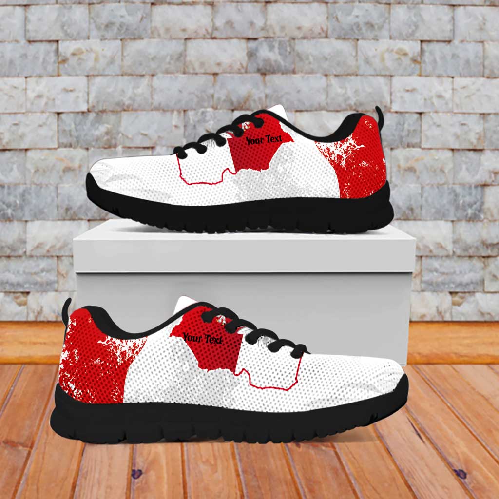 Personalized Polish National Flag Day Sneakers Polska White Eagle Grunge Style