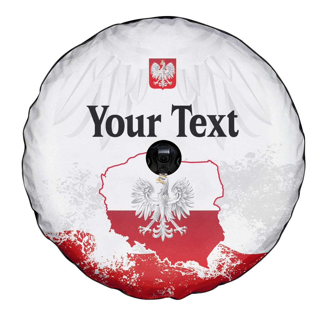 Personalized Polish National Flag Day Spare Tire Cover Polska White Eagle Grunge Style