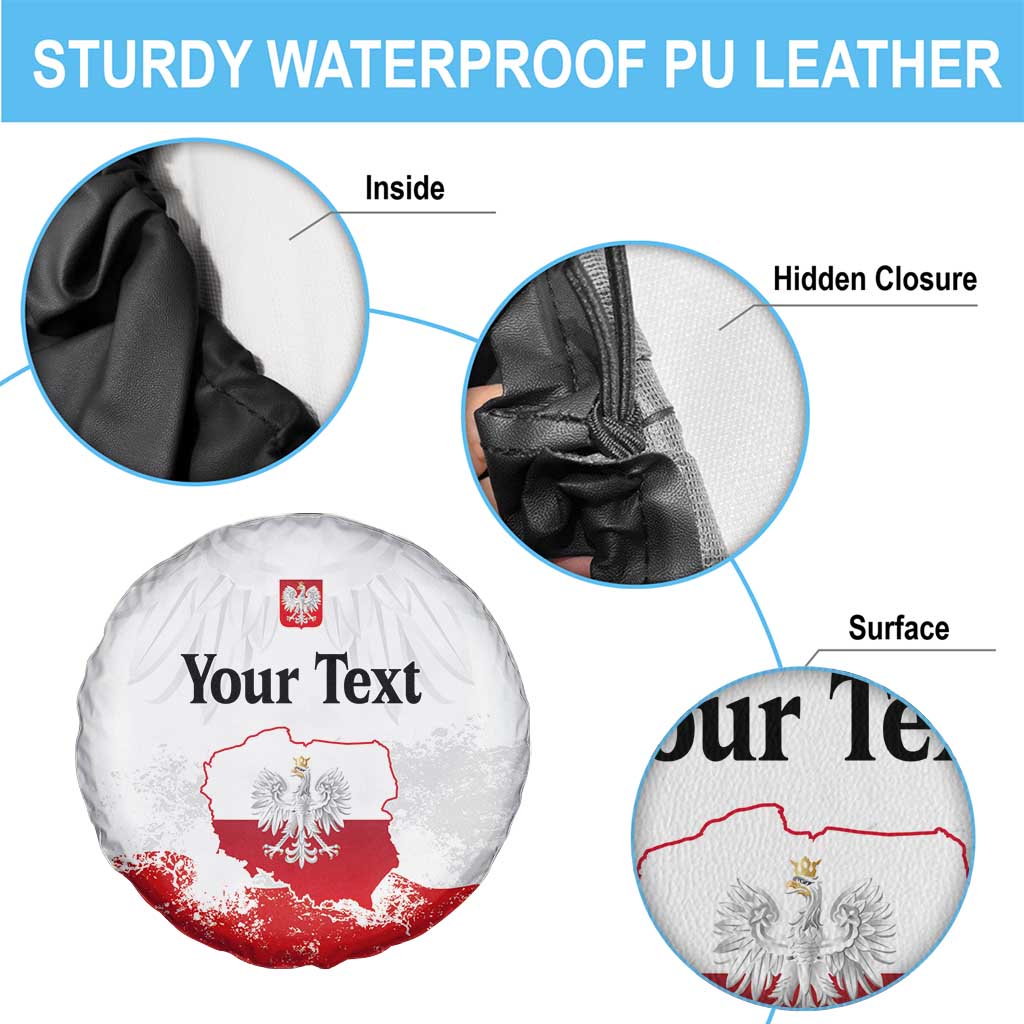 Personalized Polish National Flag Day Spare Tire Cover Polska White Eagle Grunge Style