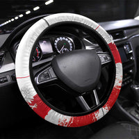 Polish National Flag Day Steering Wheel Cover Polska White Eagle Grunge Style