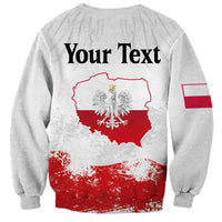 Personalized Polish National Flag Day Sweatshirt Polska White Eagle Grunge Style
